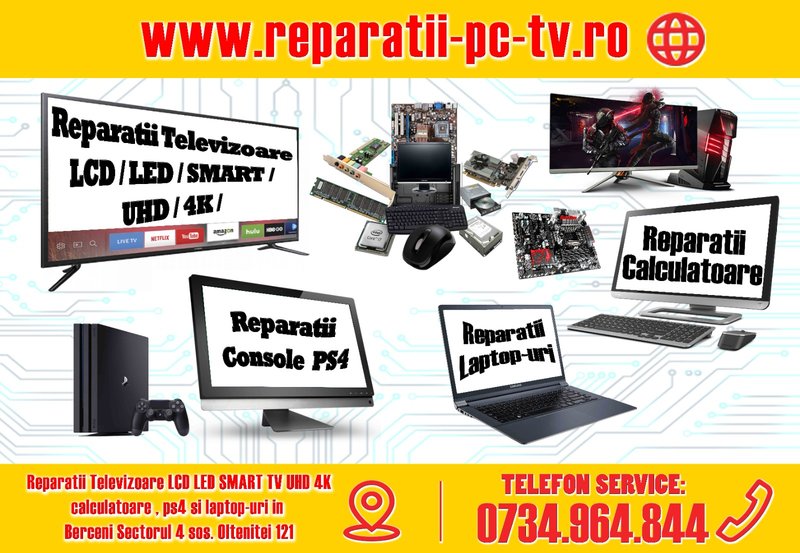 Reparatii Televizoare, Laptop Sector 4